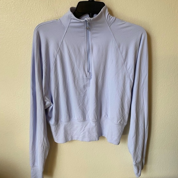 Lululemon Women’s It’s Rulu 1/2 Zip Pullover Top in Periwinkle Fit M Activewear - Picture 2 of 8